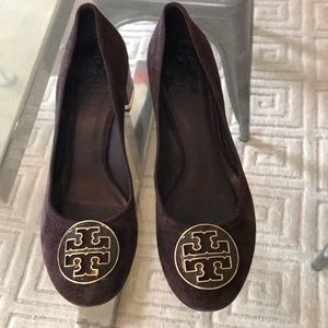 Tory Burch Brown Suede Heels